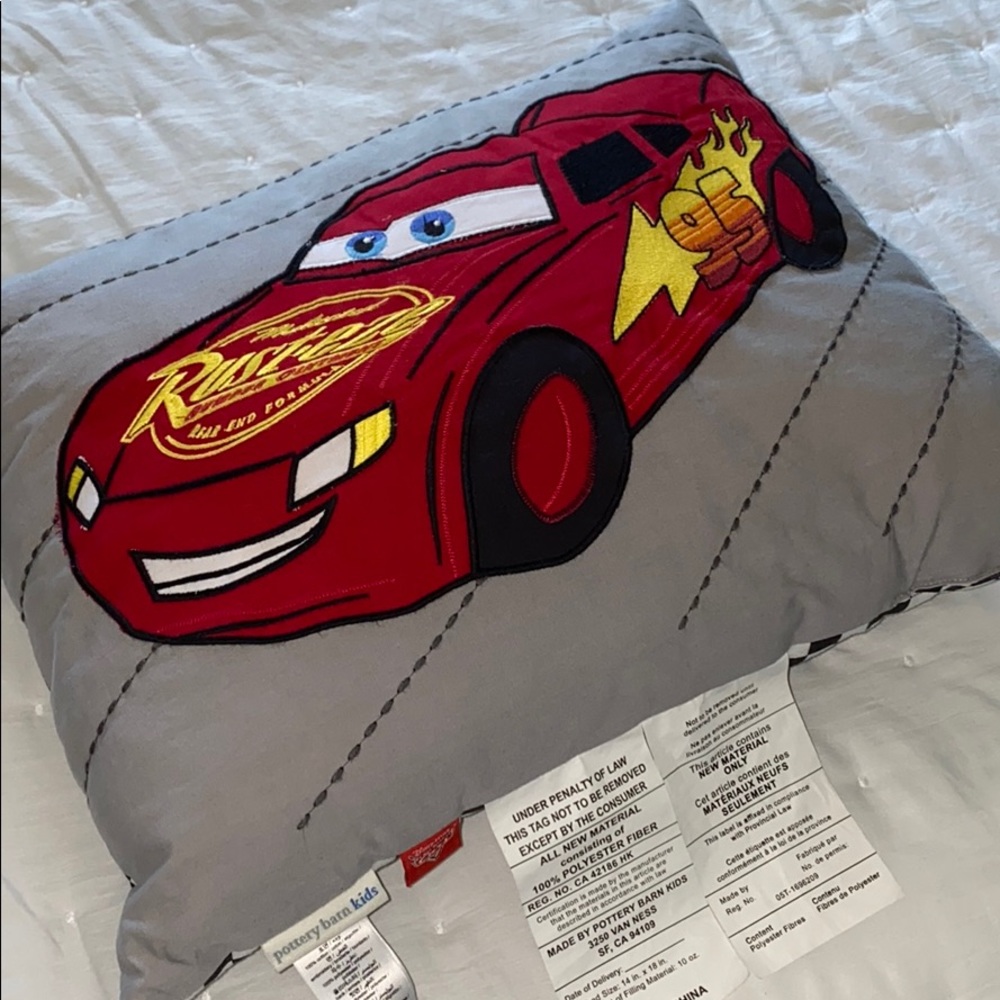 Pottery barn kids Cars pillow